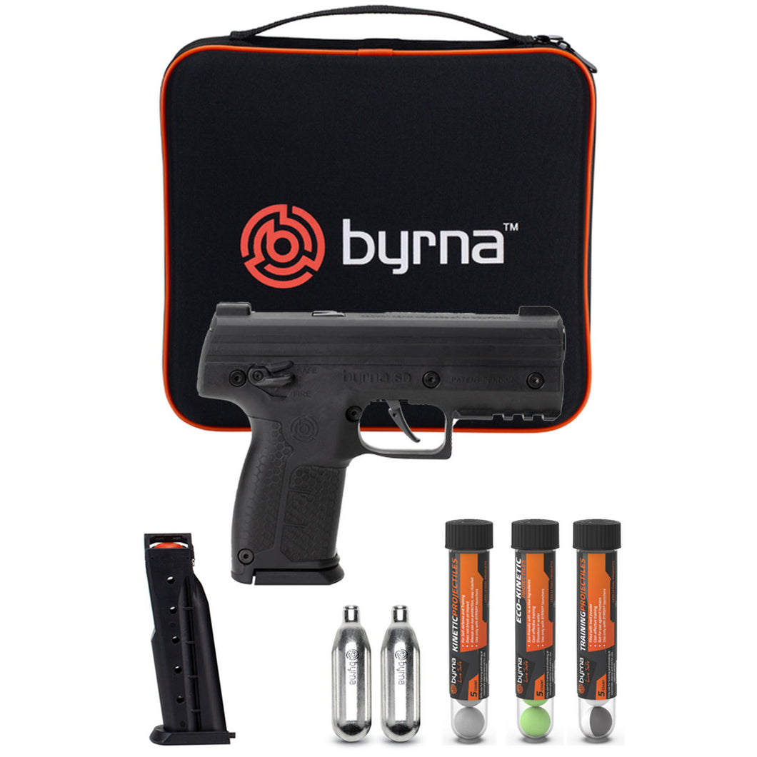 BYRNA SD LAUNCHER - LESS-LETHAL PISTOLS HOME/SELF DEFENSE Universal Kit (BLACK)