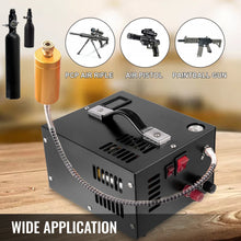 Load image into Gallery viewer, Portable PCP Air Compressor 12V DC, 4500 Psi High Pressure Pump, 30MPa - Ideal For PCP Air Rifle, Airsoft HPA, Paintball, Scuba Tank and More!  - 110V-220V AC
