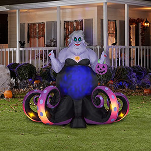 Gemmy 6 ft Tall Animated Projection Airblown Ursula Disney