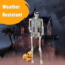 Load image into Gallery viewer, KiLiKuaLa 7Ft/84 Giant Halloween Skeleton Pose-N-Stay Life Size Skeleton Full Body Realistic Human Bones with Posable Joint for Halloween Decor Haunted House Graveyard Props Spooky Party Decoration
