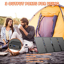 Load image into Gallery viewer, Apowking 146Wh Portable Power Bank with AC Outlet &amp; 40W Foldable Solar Panel, Portable Laptop Charger 110V/100W with USB &amp; DC Output for Camping, Home Emergency, Traveling, RV Trip
