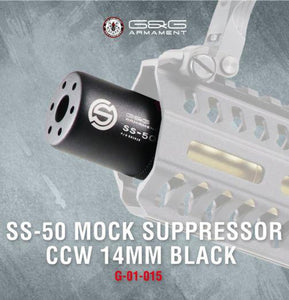 G&G SS-50 Mock Suppressor CCW 14mm (Black)